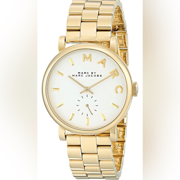 ❤️Marc by Marc Jacobs Women's MBM3243 Baker Gold-Tone Watch with Link Bracelet. - Picture 5 of 6